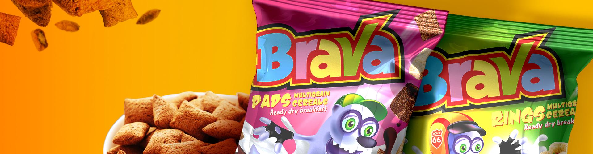 Projektowanie opakowania płatków Brava